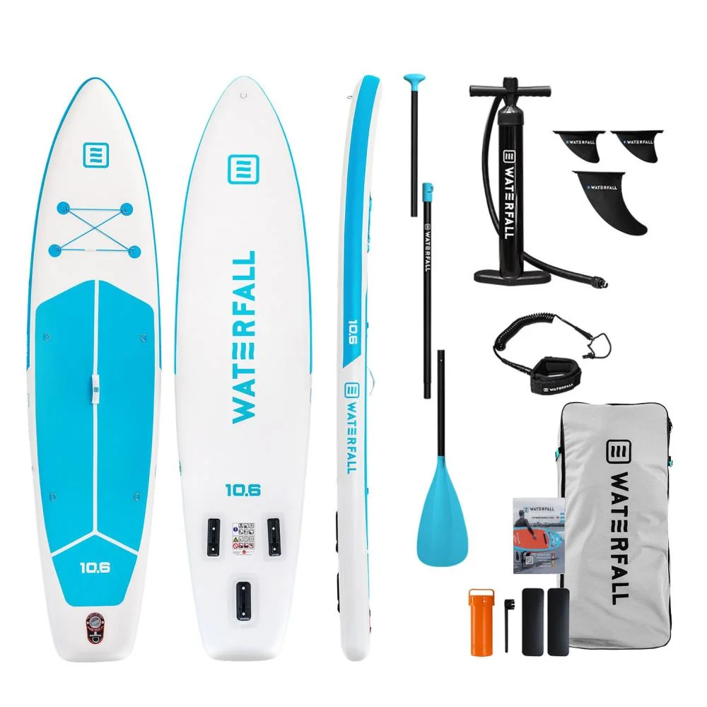 Inflatable Stand Up Paddle 10.6 Touring Blue Waterfall  *Free Shipping 3-4 Days